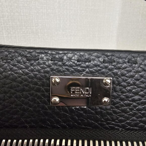 Fendi Black Monster Romano Selleria Leather Peekaboo ISeeU Large Briefcase - Picture 9 of 16